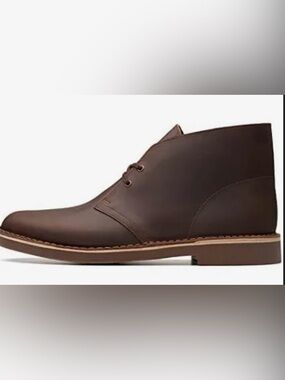 Clarks Dark Brown Leather Chukka Boots Mens 10.W-NEW